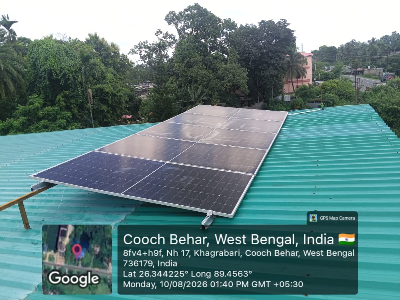 Happy Sudh Energy Solution customer with their completed rooftop solar installation 7