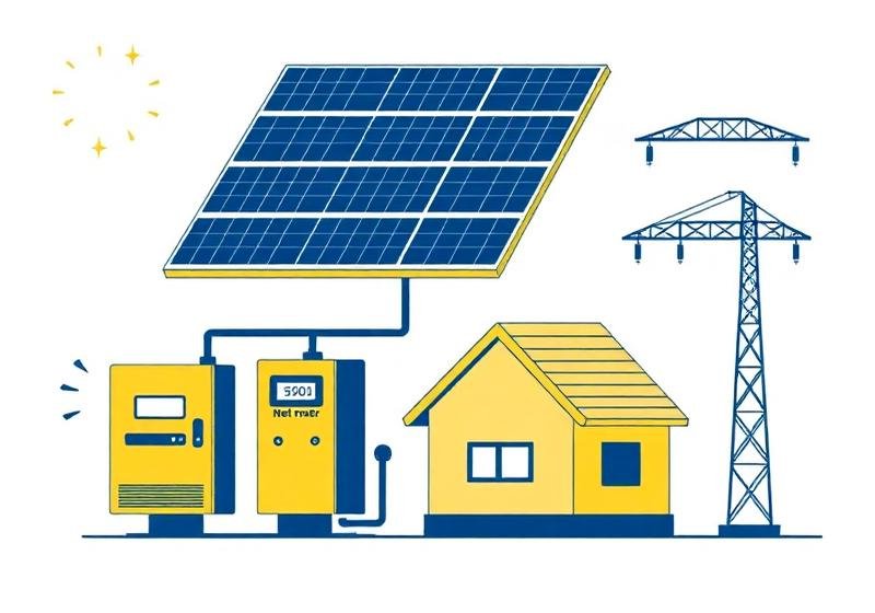 On-Grid Solar system diagram